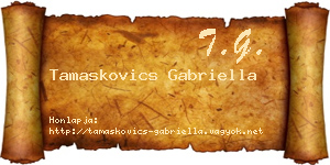 Tamaskovics Gabriella névjegykártya